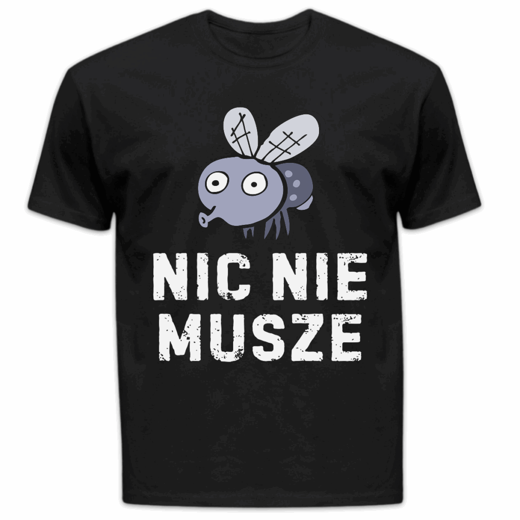 Koszulka męska Nic nie musze czarna