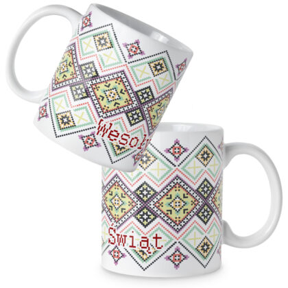 Kubek Wesołych świąt i ornament