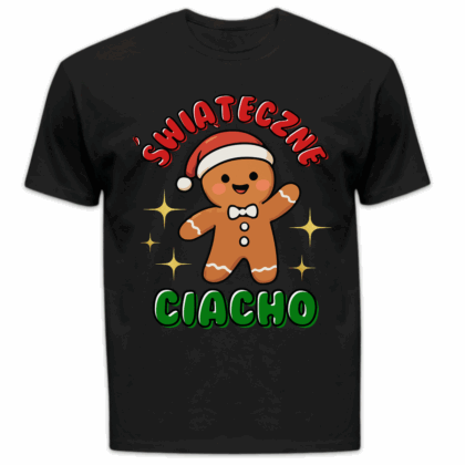Koszulka męska Świąteczne ciacho czarna