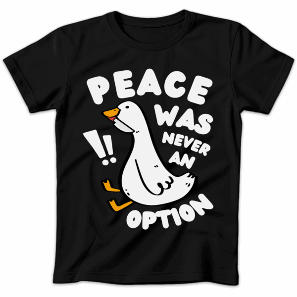 Koszulka damska Peace was never an option czarna