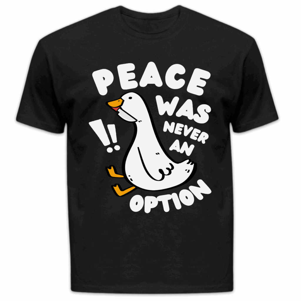 Koszulka męska Peace was never an option czarna