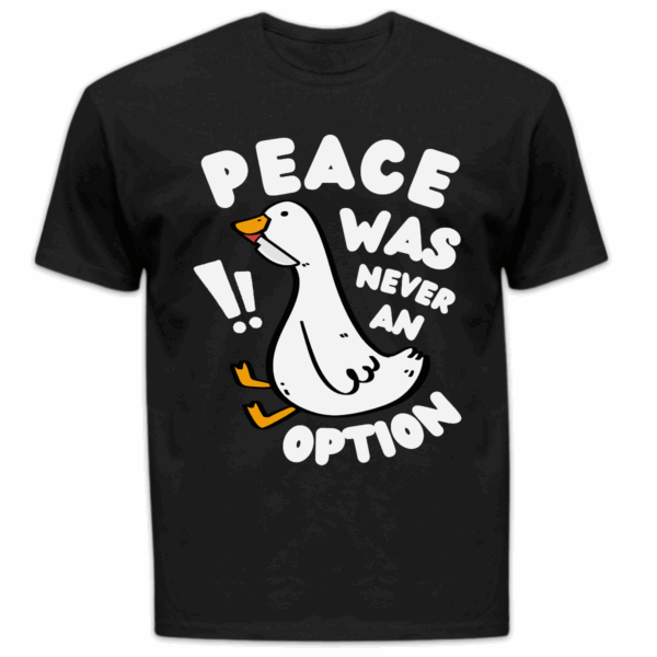 Koszulka męska Peace was never an option czarna