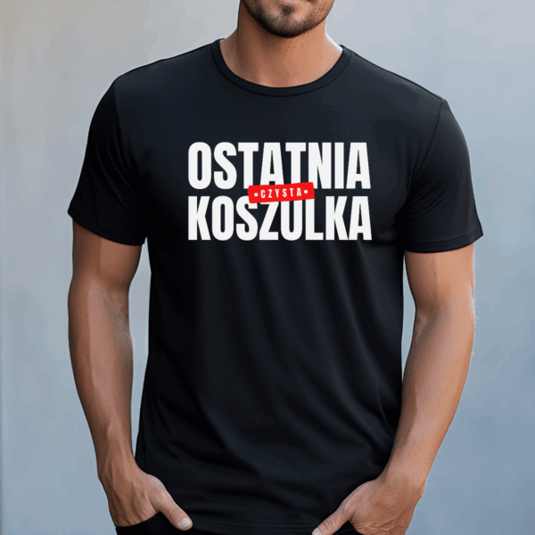 Koszulka męska Ostatnia czysta koszulka czarna - obrazek 2