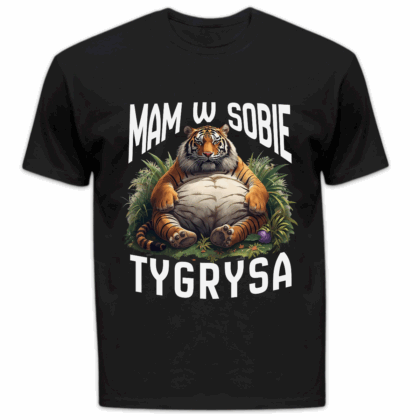 Koszulka męska Mam w sobie tygrysa czarna