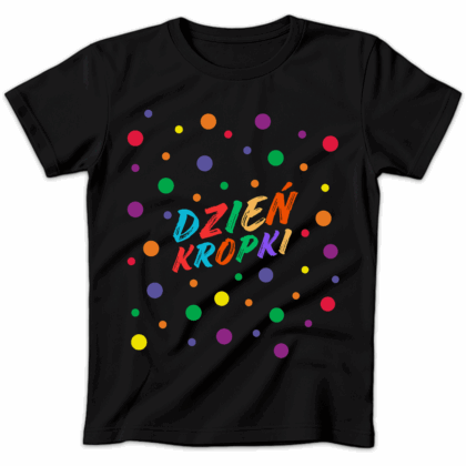 Koszulka damska Dzień kropki czarna