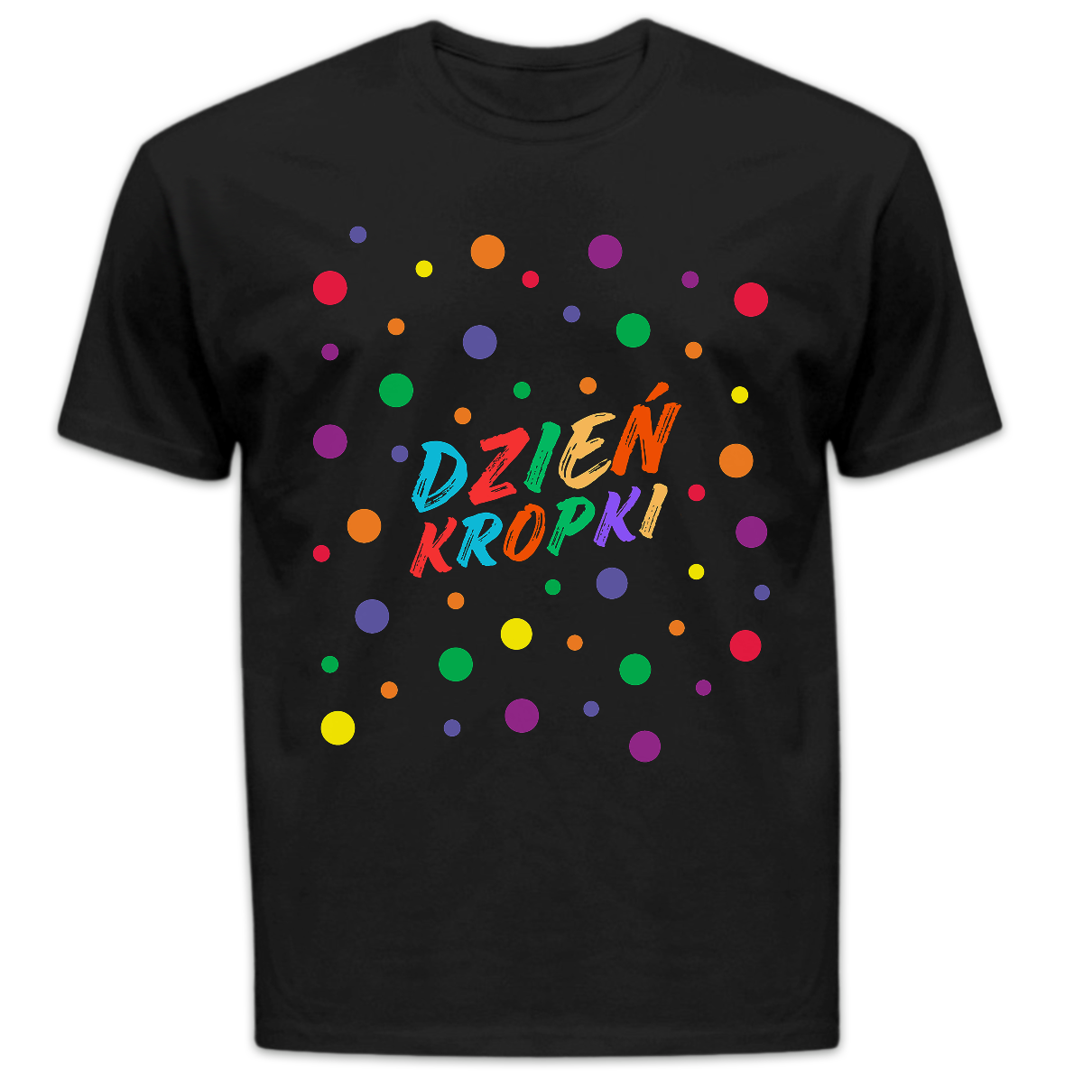 Koszulka męska Dzień kropki czarna