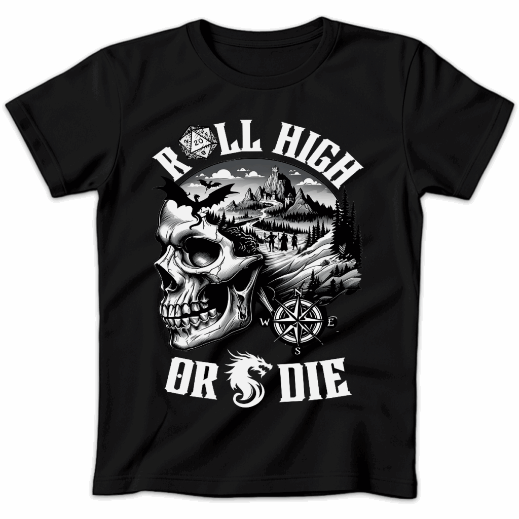 Koszulka damska Roll high or die czarna