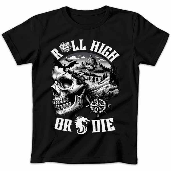 Koszulka damska Roll high or die czarna