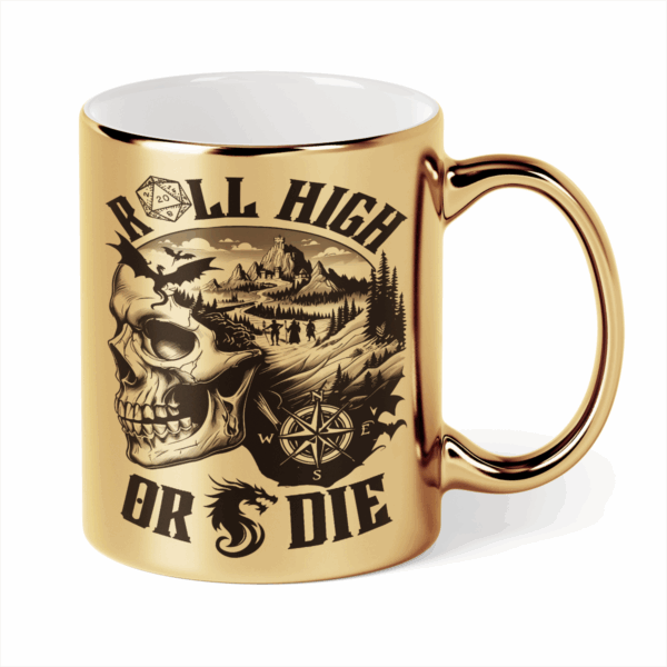 Kubek Złoty Roll high or die