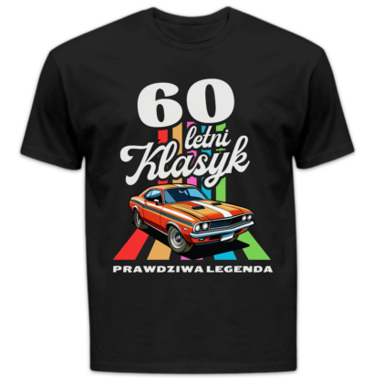 Koszulka męska x letni klasyk + wiek czarna