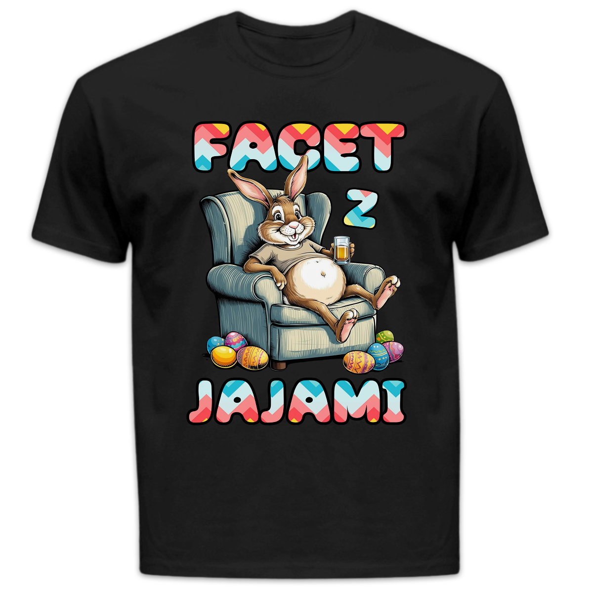 Koszulka męska Facet z jajami czarna