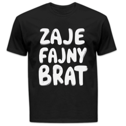 Koszulka męska Zajefajny brat czarna