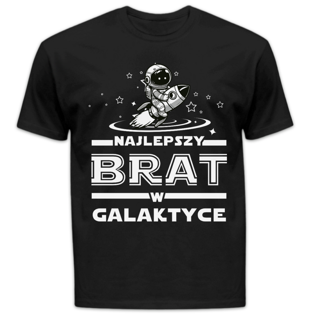 Koszulka męska Najlepszy brat w galaktyce czarna