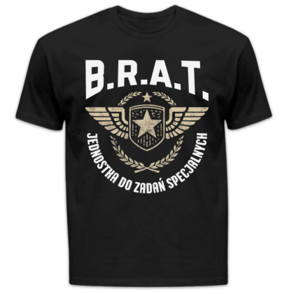 Koszulka męska B.R.A.T. jednostka do zadań specjalnych czarna