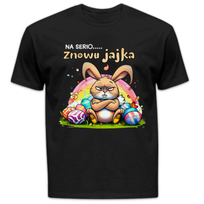 Koszulka męska Na serio znowu jajka czarna