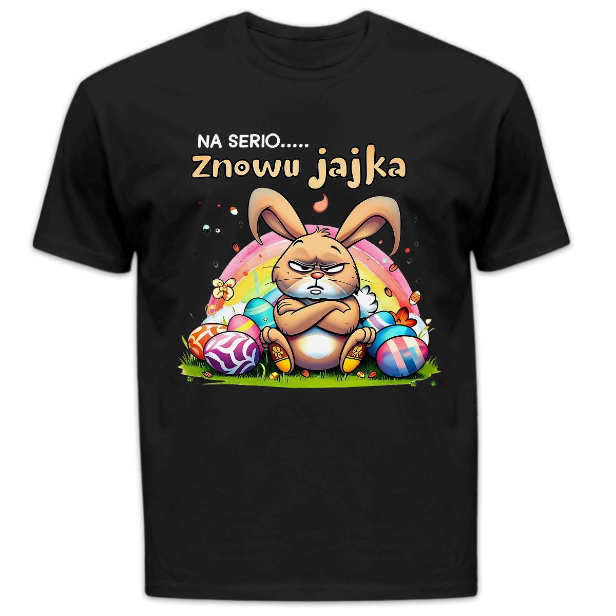 Koszulka męska Na serio znowu jajka czarna