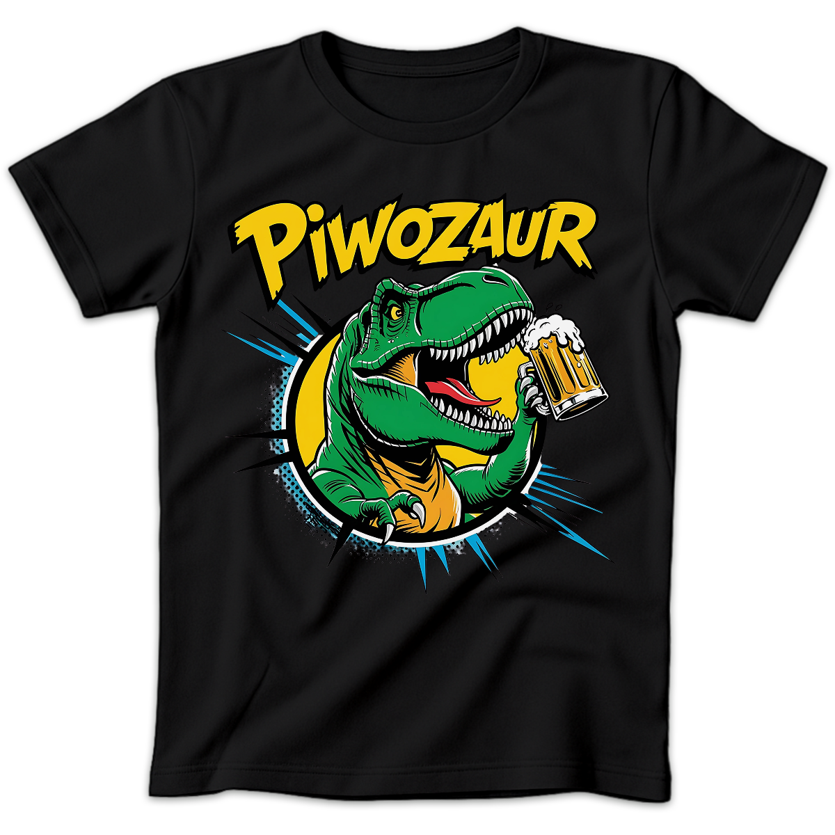 Koszulka damska Piwozaur czarna
