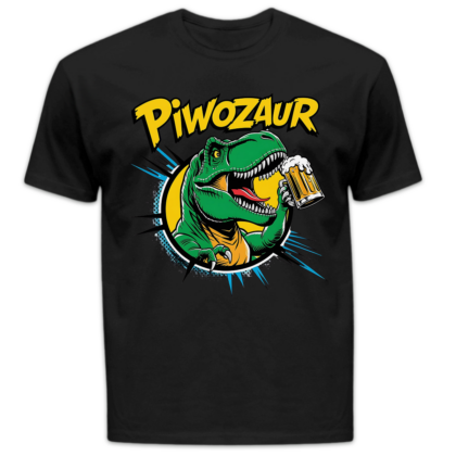 Koszulka męska Piwozaur czarna