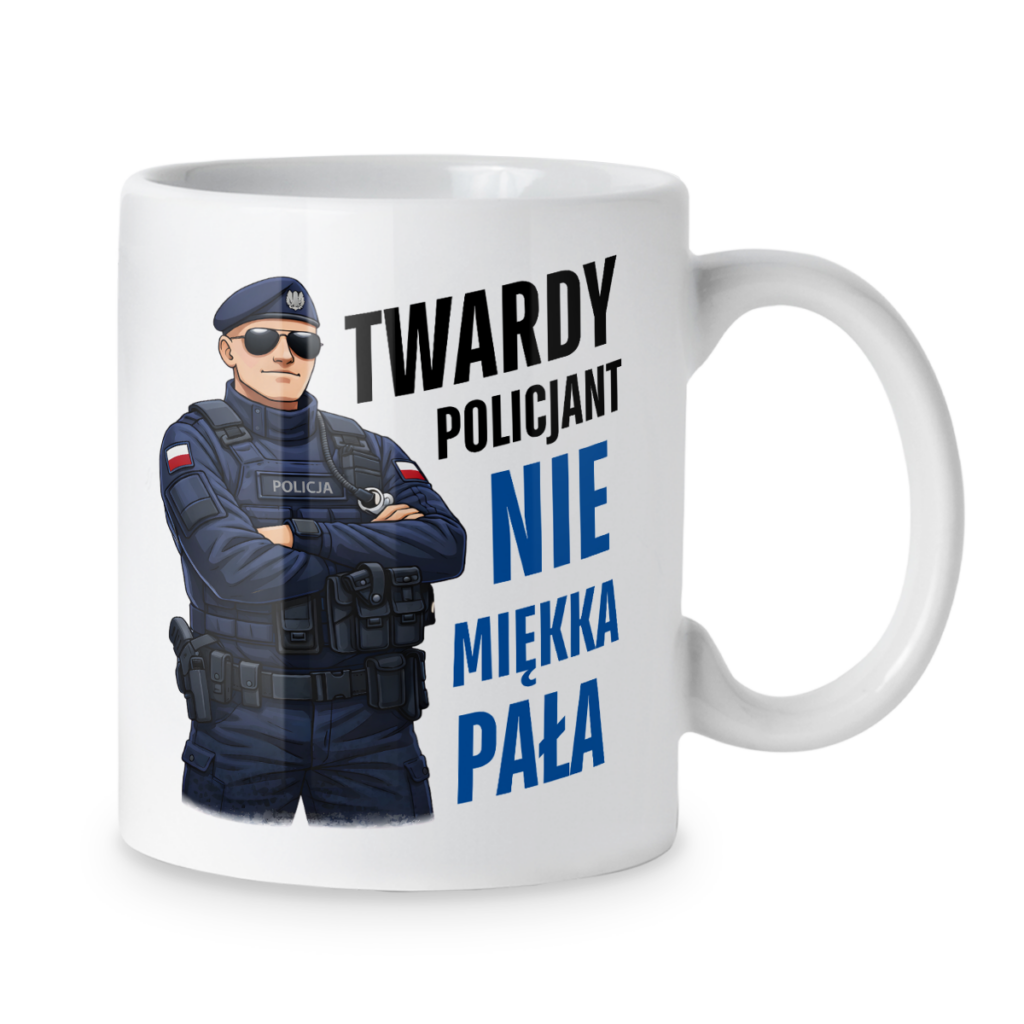 Kubek Twardy policjant nie miękka pała