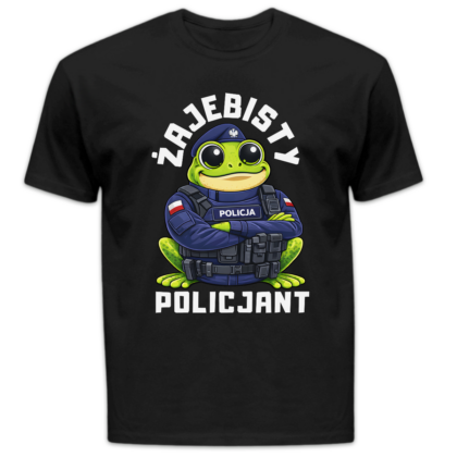 Koszulka męska Żajebisty policjant czarna