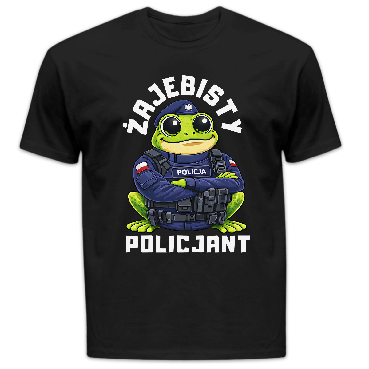 Koszulka męska Żajebisty policjant czarna