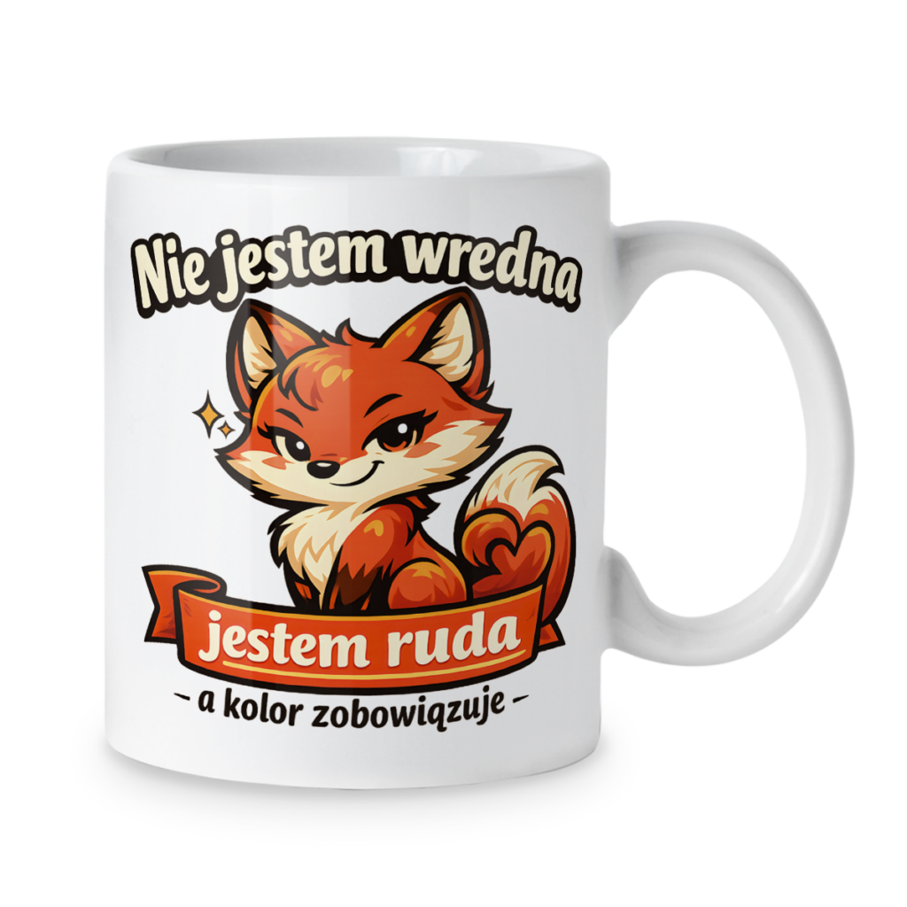 Kubek Nie jestem wredna jestem ruda a kolor zobowiązuje