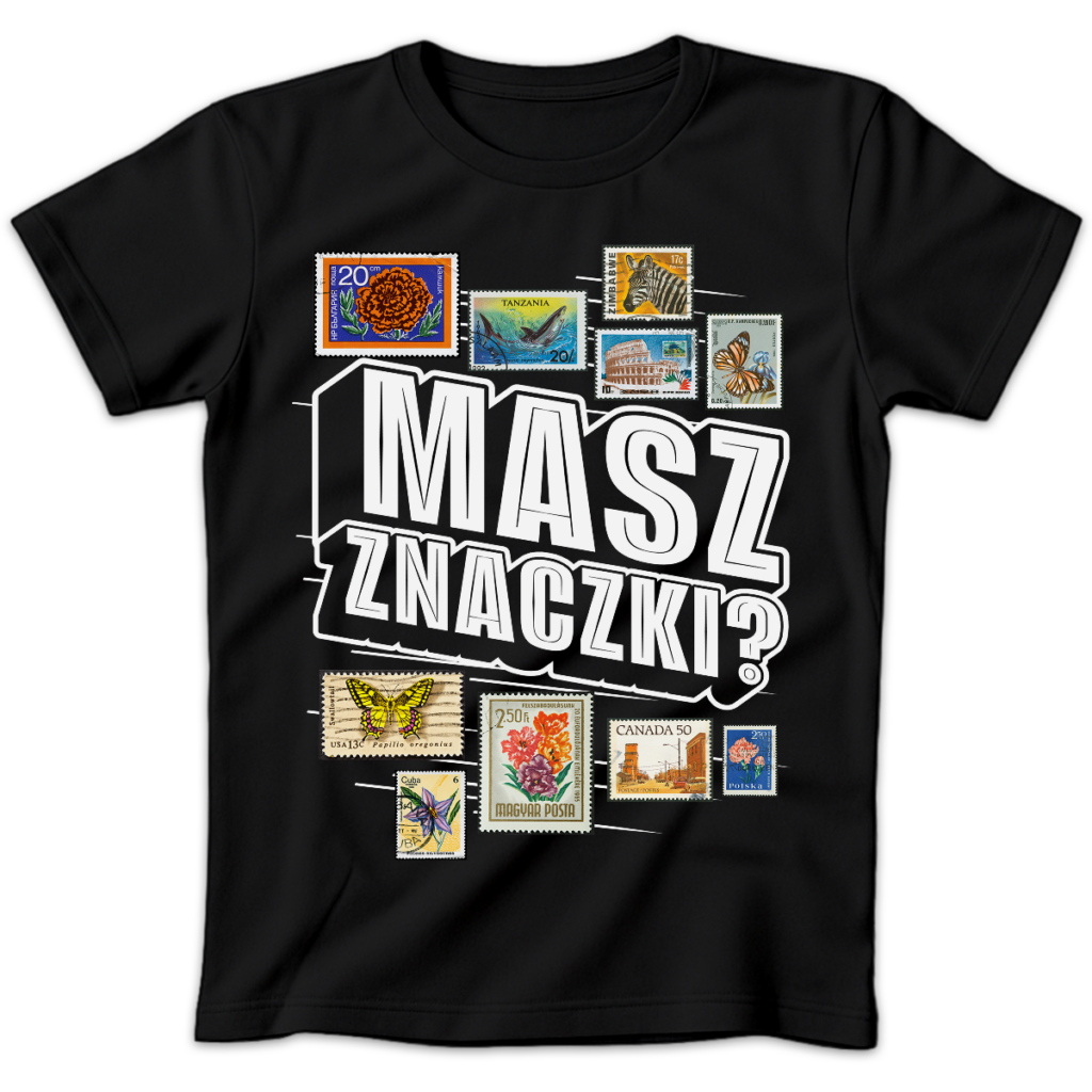 Koszulka damska Masz znaczki? czarna