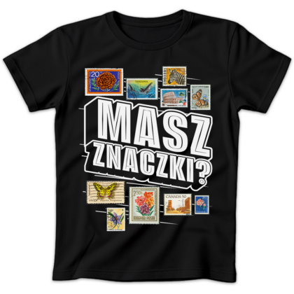 Koszulka damska Masz znaczki? czarna