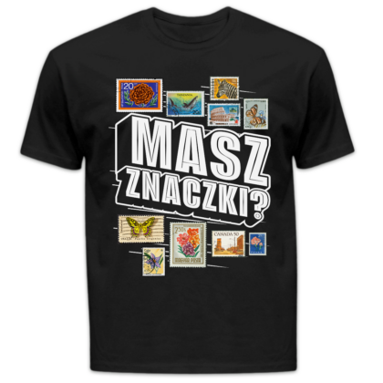 Koszulka męska Masz znaczki? czarna