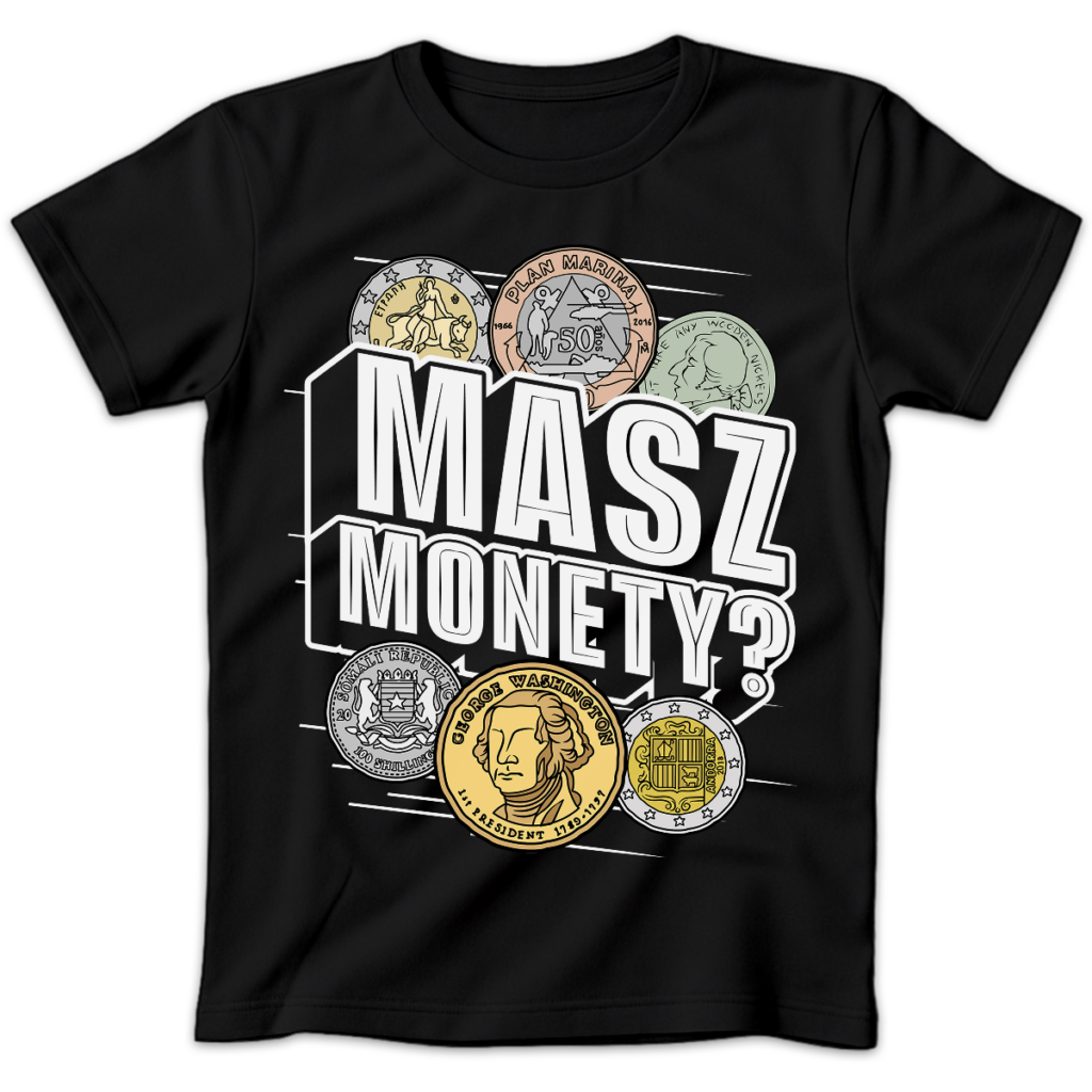 Koszulka damska Masz monety? czarna