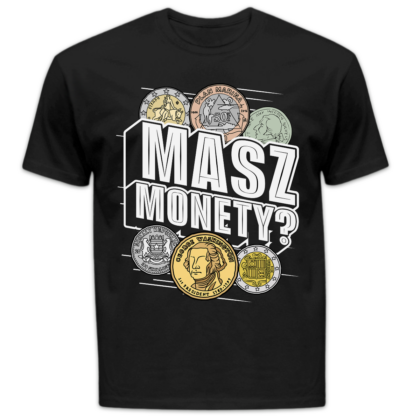 Koszulka męska Masz monety? czarna