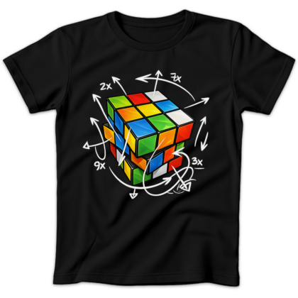 Koszulka damska Kostka rubika czarna