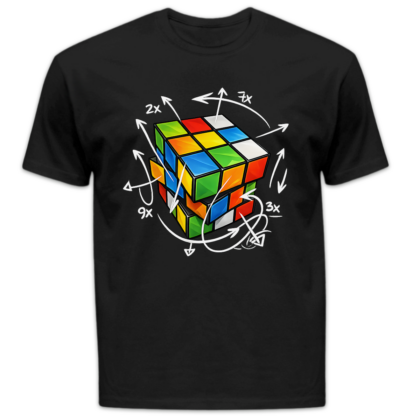Koszulka męska Kostka rubika czarna
