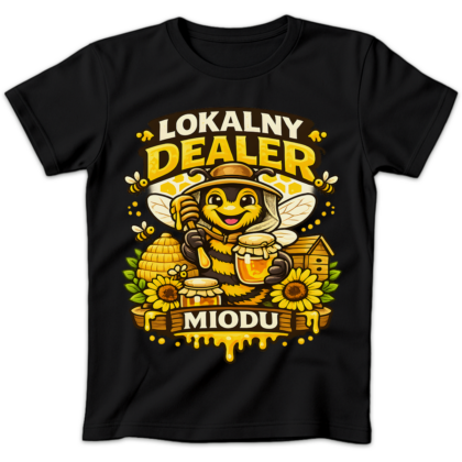 Koszulka damska Lokalny dealer miodu czarna