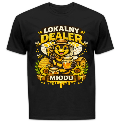 Koszulka męska Lokalny dealer miodu czarna