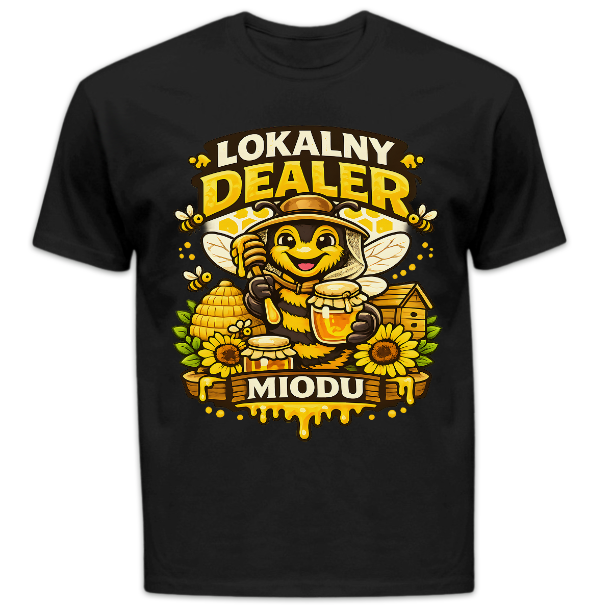 Koszulka męska Lokalny dealer miodu czarna