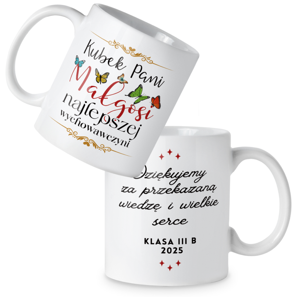 Kubek Najlepszej wychowawczyni + imię i dedykacja
