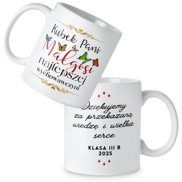 Kubek Najlepszej wychowawczyni + imię i dedykacja