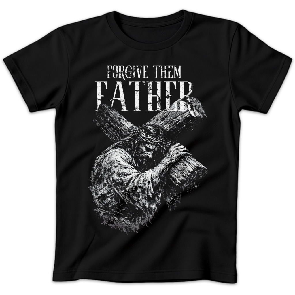 Koszulka damska Forgive them father czarna