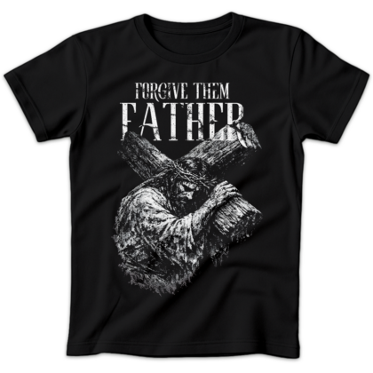 Koszulka damska Forgive them father czarna