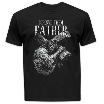 Koszulka męska Forgive them father czarna