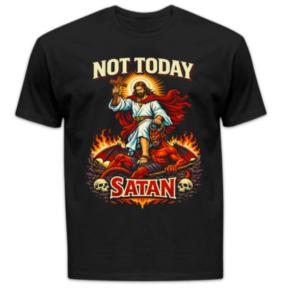 Koszulka męska Not today satan czarna