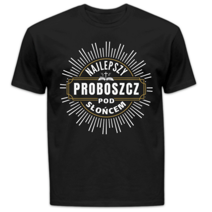 Koszulka męska Najlepszy proboszcz pod słońcem czarna