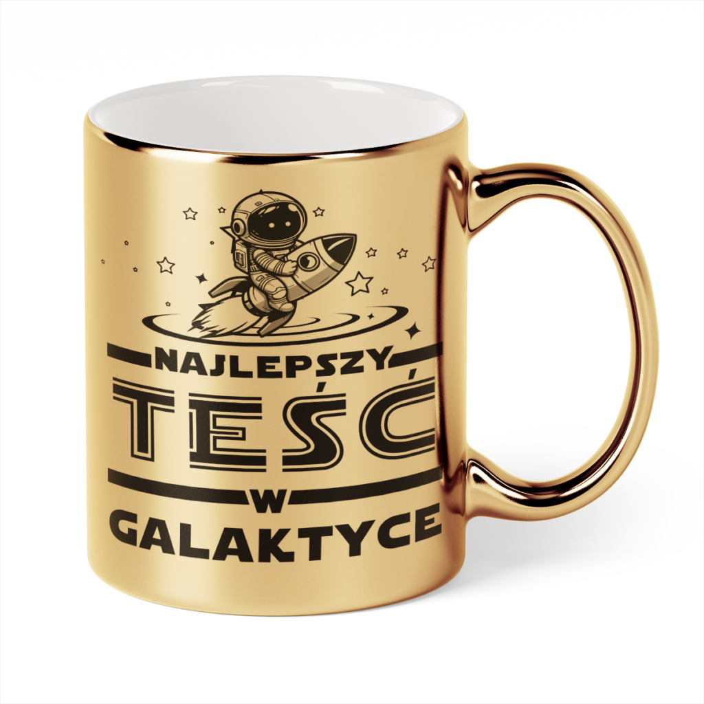 Kubek Złoty Najlepszy teść w galaktyce