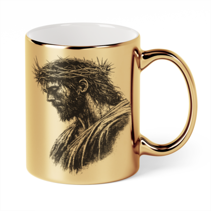 Kubek Złoty Jezus w koronie cierniowej