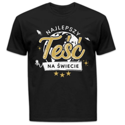Koszulka męska Najlepszy teść na świecie czarna