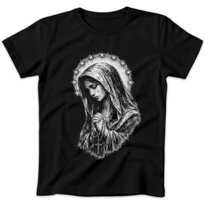 Koszulka damska Matka boska czarna