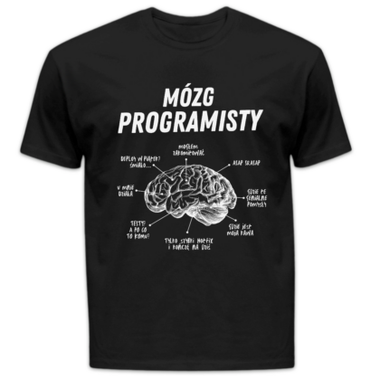 Koszulka męska Mózg programisty czarna