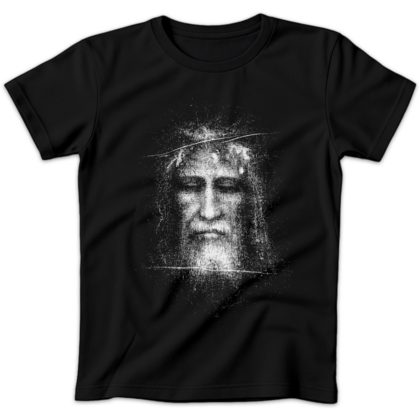 Koszulka damska Całun turyński czarna