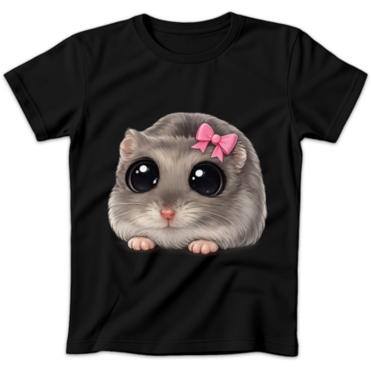 Koszulka damska Just a girl viral chomik czarna